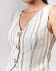 Black & White Striped Vest by Enhyphen The Label