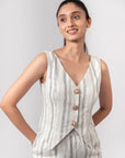 Black & White Striped Vest by Enhyphen The Label