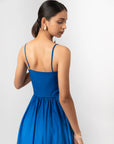 Cobalt Blue Embroidered Maxi Dress by Enhyphen The Label