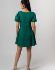 EMERALD BLOOM MINI DRESS