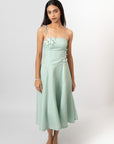 MINT GREEN BLOOM MIDI DRESS