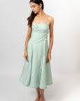 MINT GREEN BLOOM MIDI DRESS