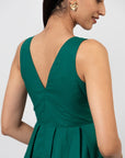 EMERALD BLOOM MIDI DRESS