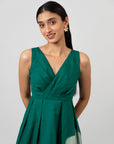 EMERALD BLOOM MIDI DRESS