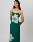 Emerald Bloom Long Slip Dress by Enhyphen The Label