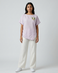 Lilac Hand-Beaded Cat Linen Top by ENHYPHEN The Label