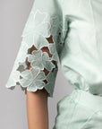 Mint Green Embroidered Shirt by Enhyphen