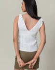 White Bow Strap Top by Enhyphen