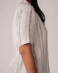 White and Black Striped Dress by Enhyphen The Label