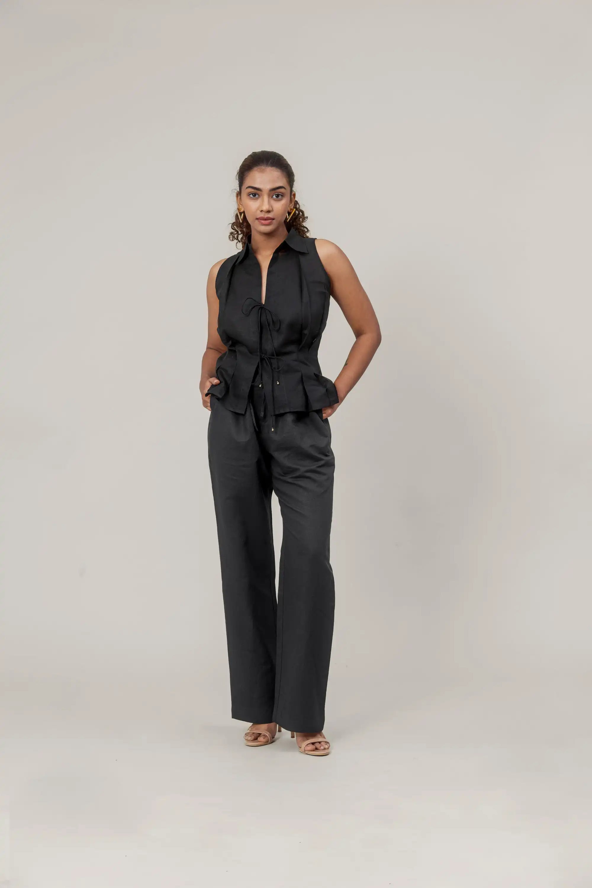 Black Sleeveless Shirt by Enhyphen The Label