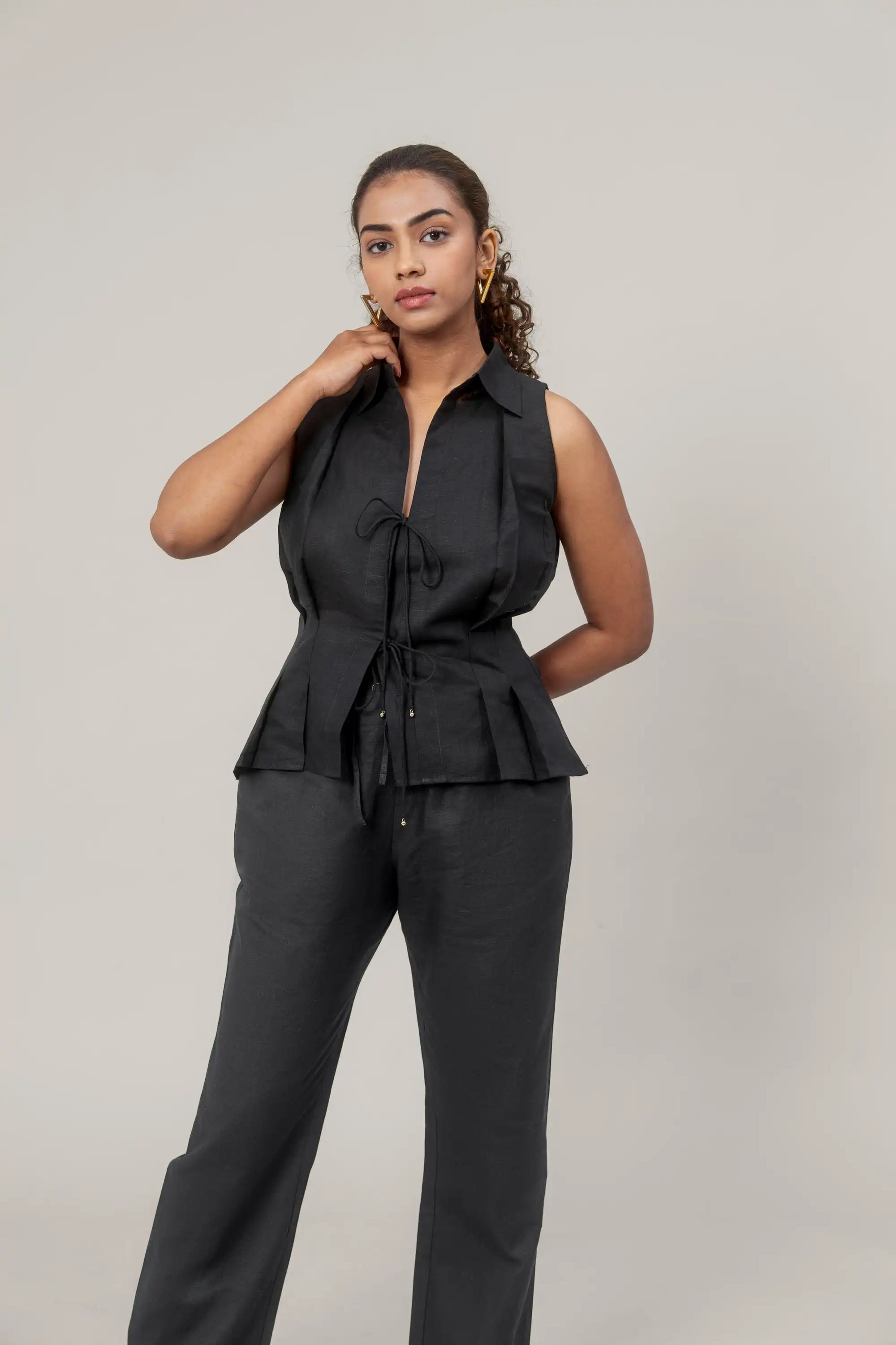 Black Sleeveless Shirt by Enhyphen The Label