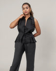 Black Sleeveless Shirt by Enhyphen The Label