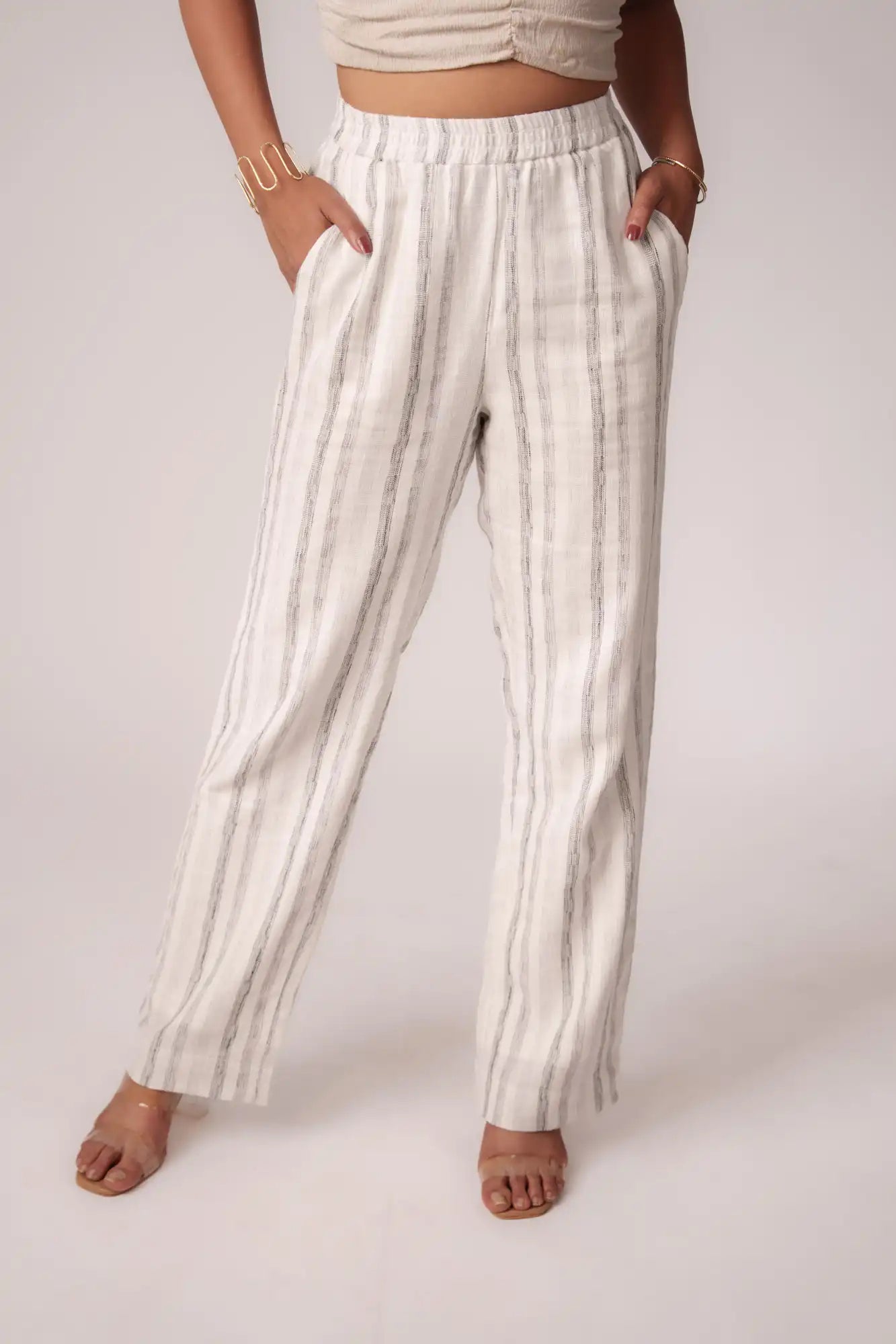 Black & White Striped Pant by Enhyphen The Label