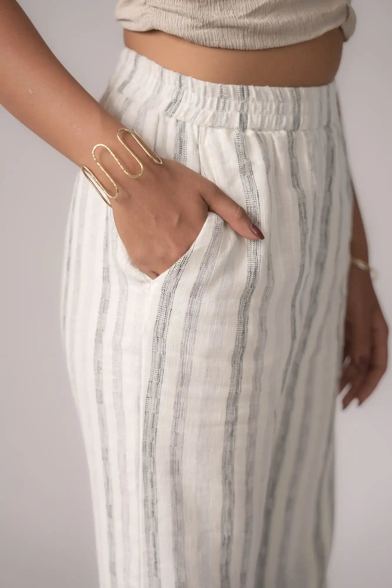 Black & White Striped Pant by Enhyphen The Label