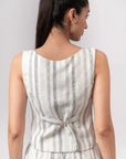 Black & White Striped Vest by Enhyphen The Label