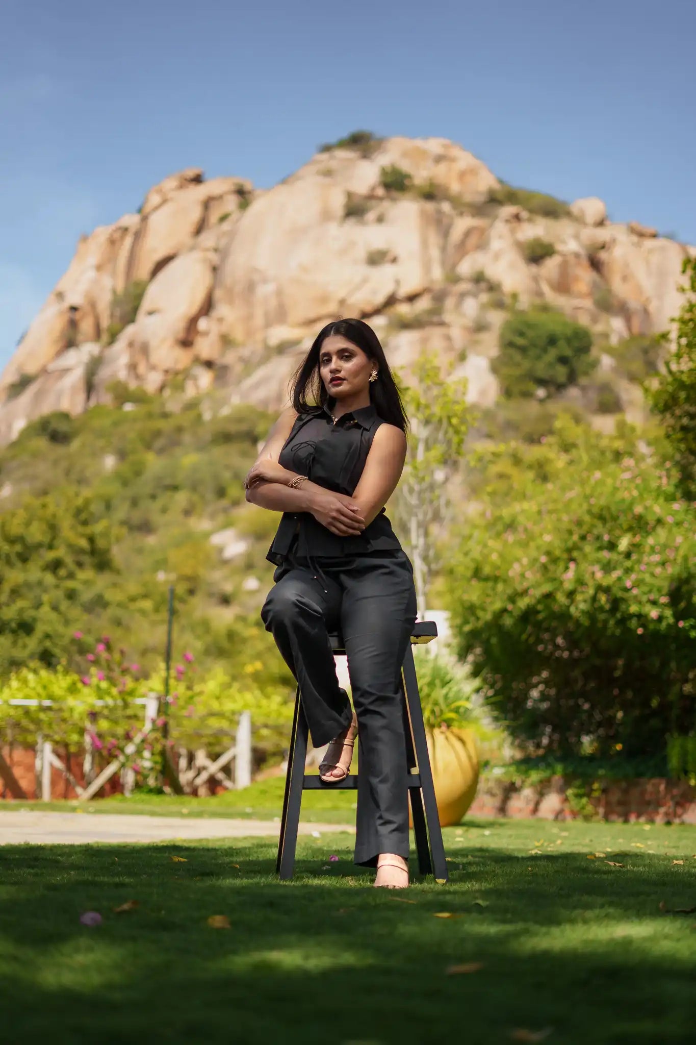 Black Wide Leg Trousers by Enhyphen