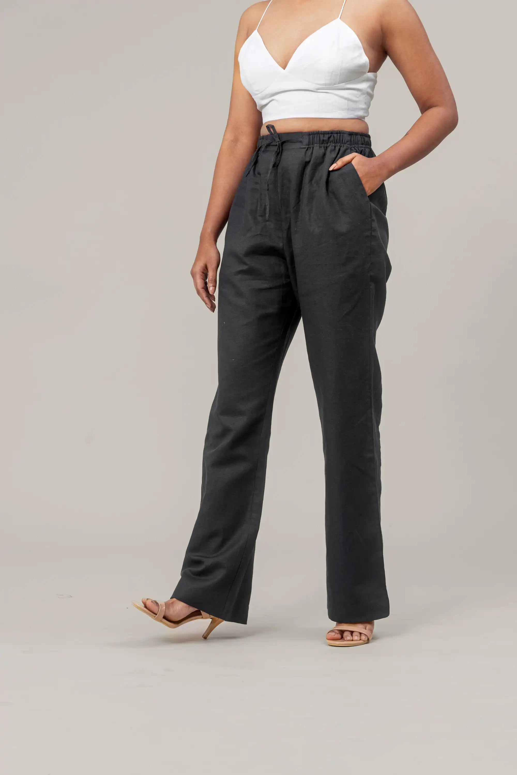 Black Wide Leg Trousers by Enhyphen