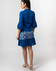 Cobalt Blue Embroidered Shirt Dress by Enhyphen