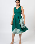 EMERALD BLOOM MIDI DRESS