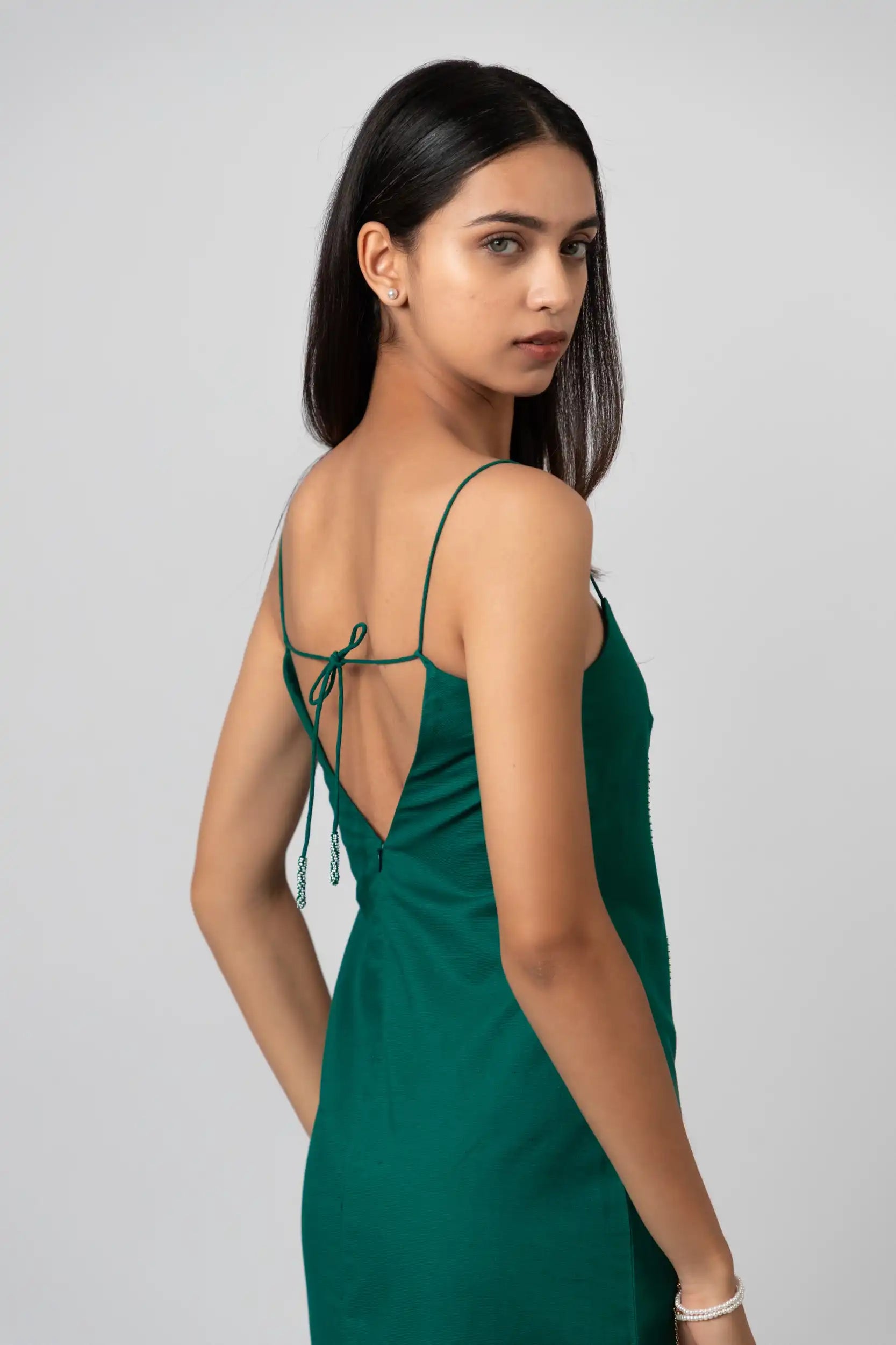 Emerald Bloom Long Slip Dress by Enhyphen The Label