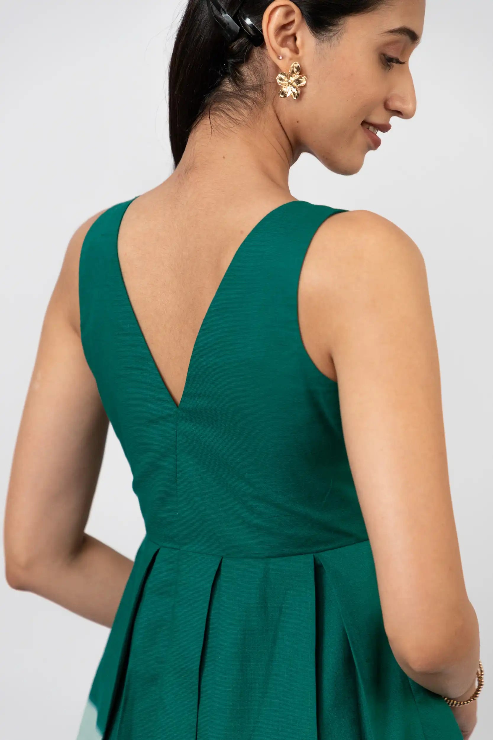 Emerald Bloom Midi Dress by Enhyphen