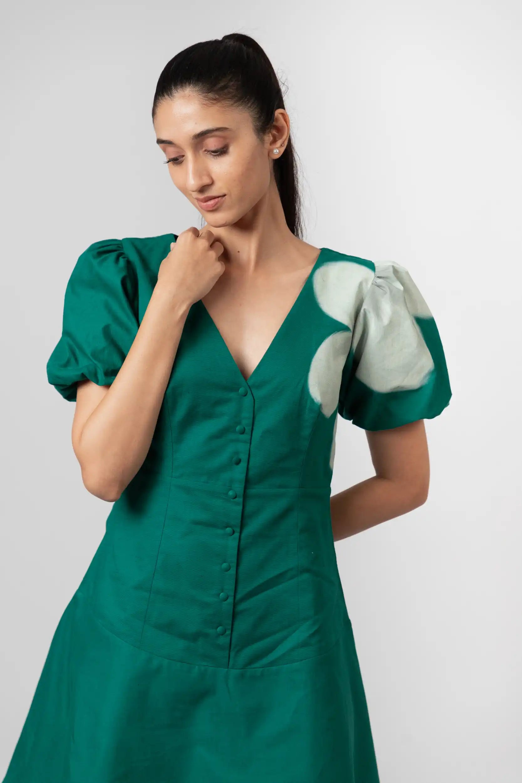 Emerald Bloom Mini Dress by Enhyphen The Label