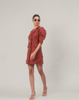 Maroon Blazer Dress by Enhyphen The Label