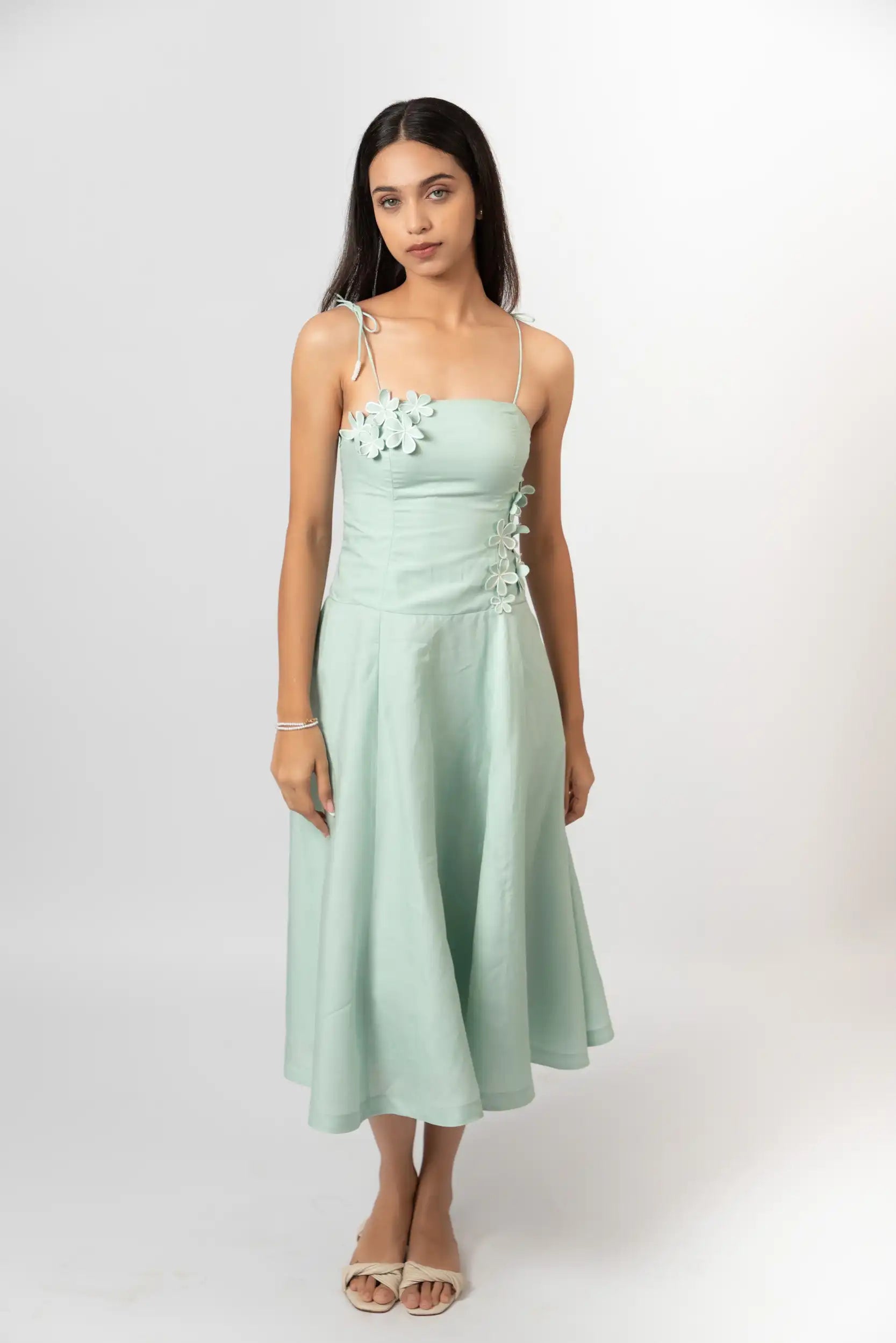 Mint Bloom Midi Dress by Enhyphen