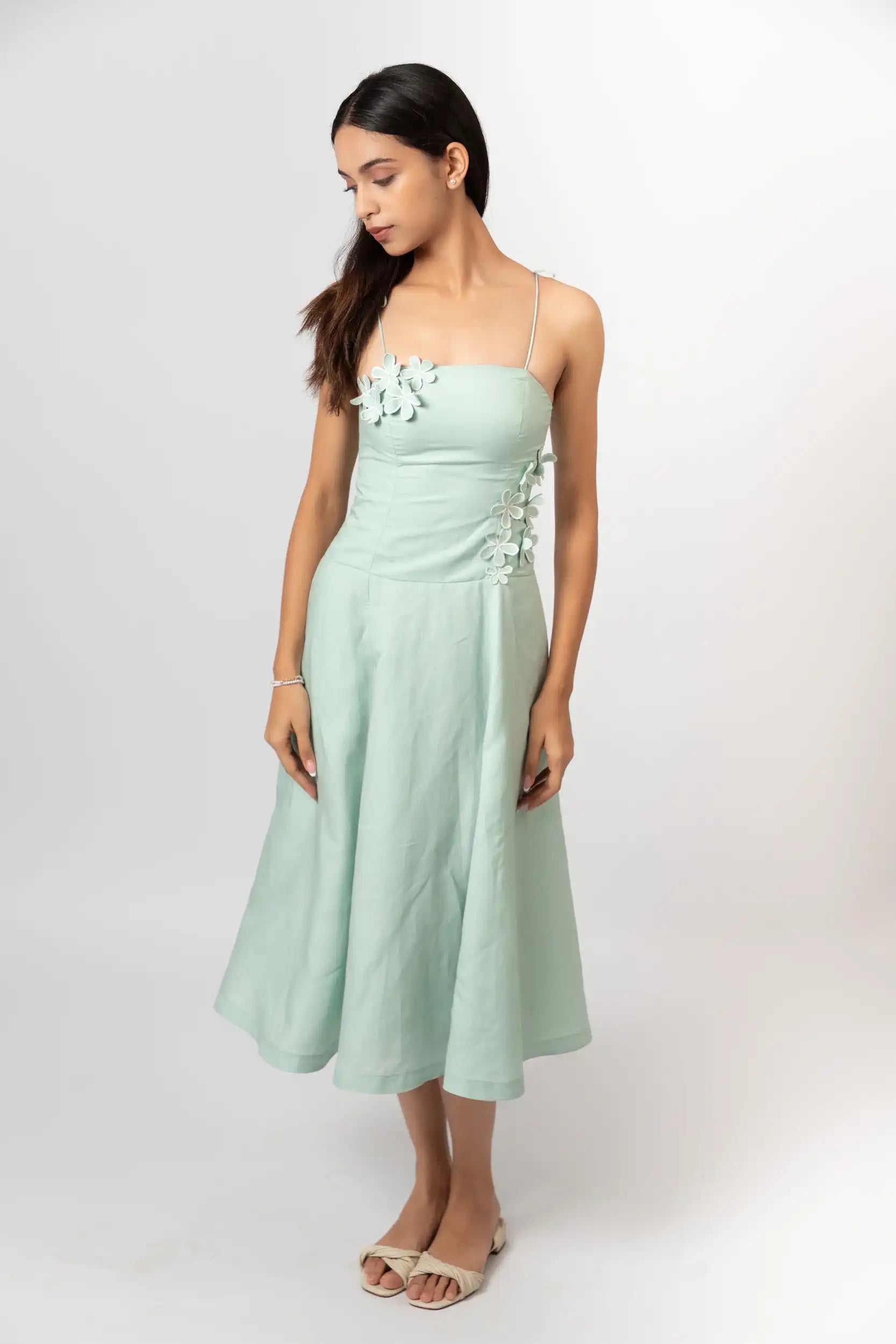 Mint Bloom Midi Dress by Enhyphen