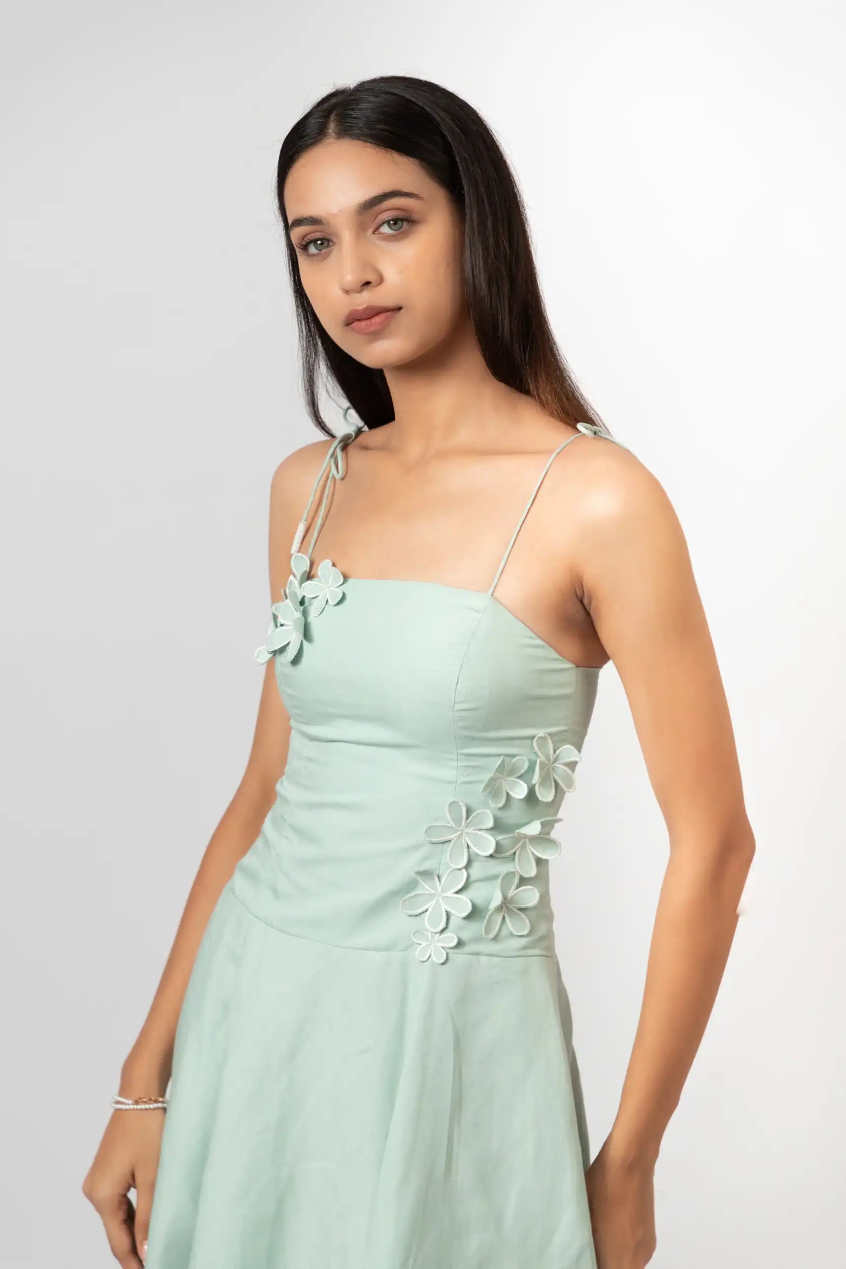 Mint Bloom Midi Dress by Enhyphen