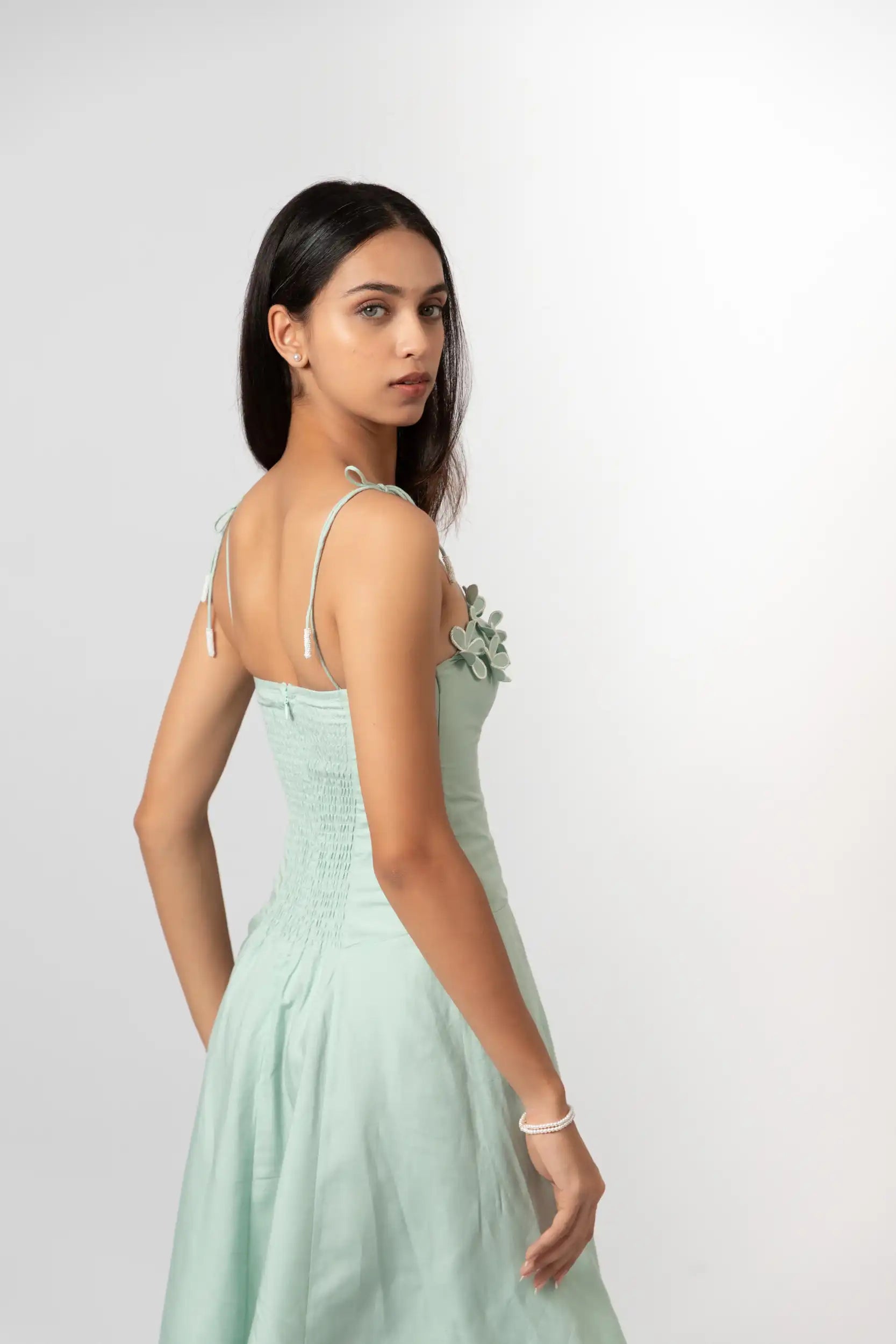 Mint Bloom Midi Dress by Enhyphen