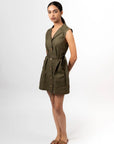 Olive Green Utility Dress by Enhyphen The Label