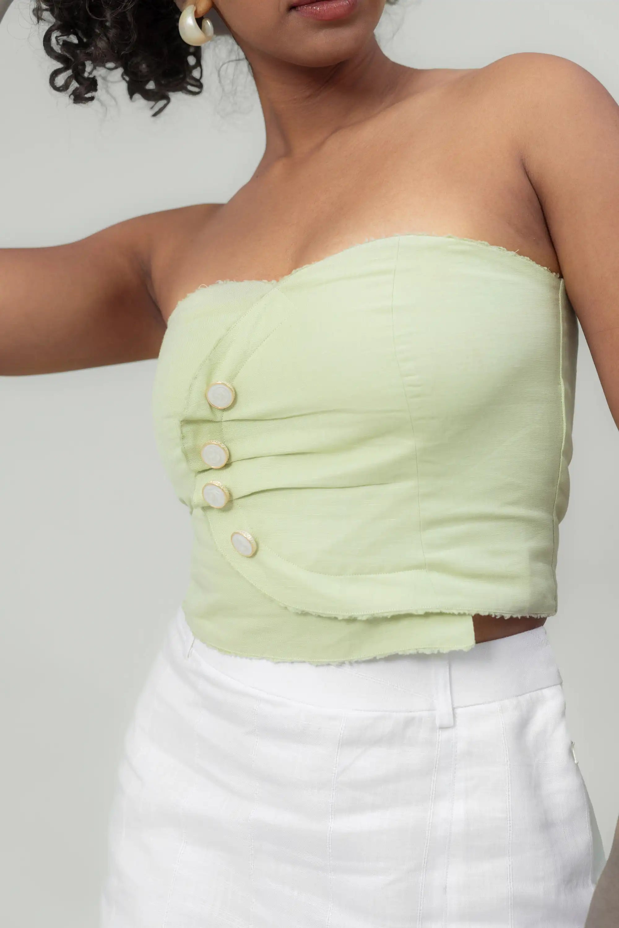 Pastel Green Tube Top by Enhyphen The Label