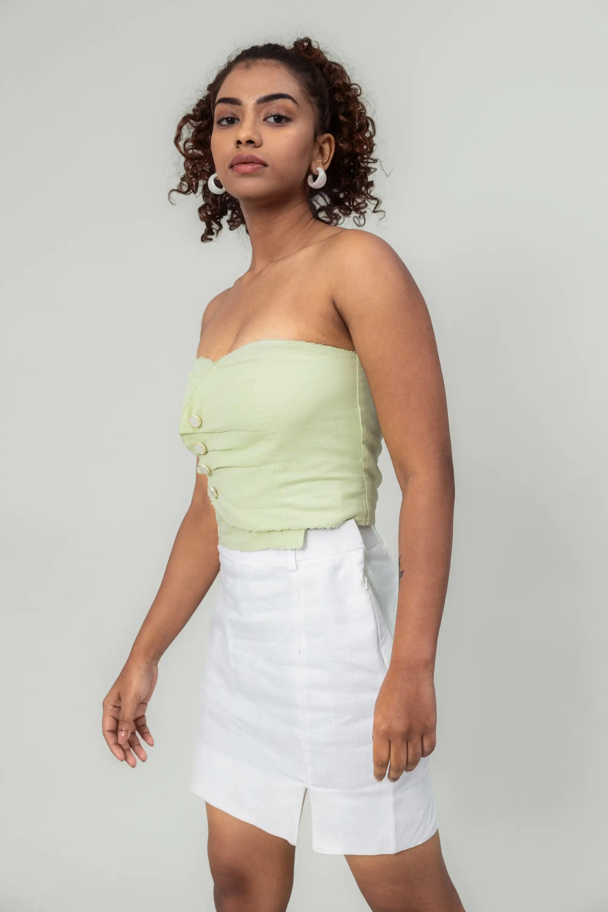Pastel Green Tube Top by Enhyphen The Label