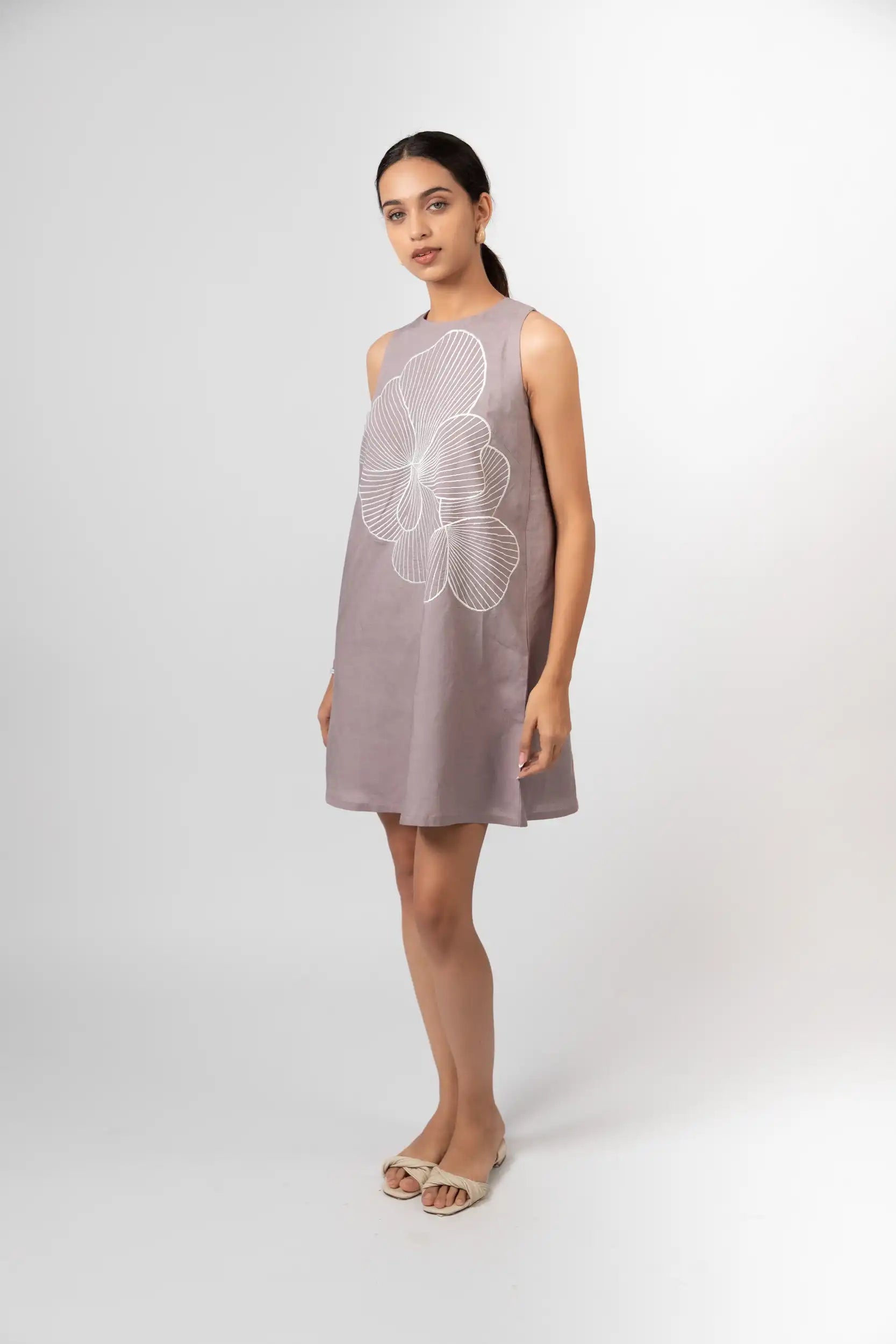 Purple Blossom Shift Dress by Enhyphen