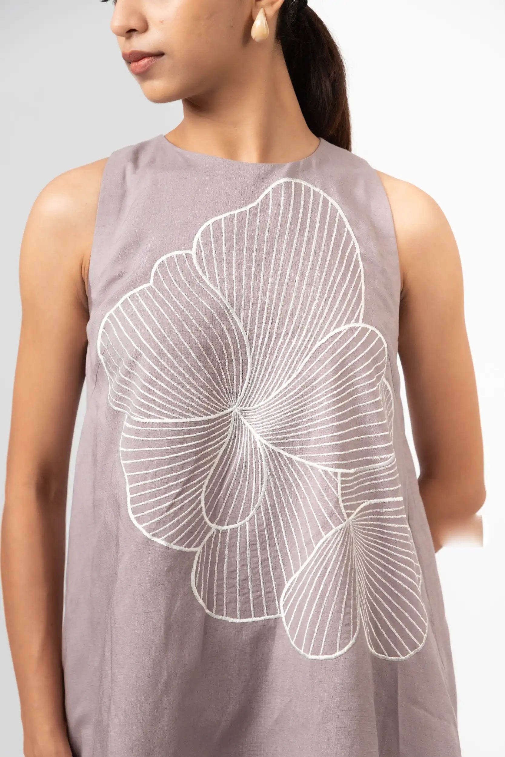 Purple Blossom Shift Dress by Enhyphen