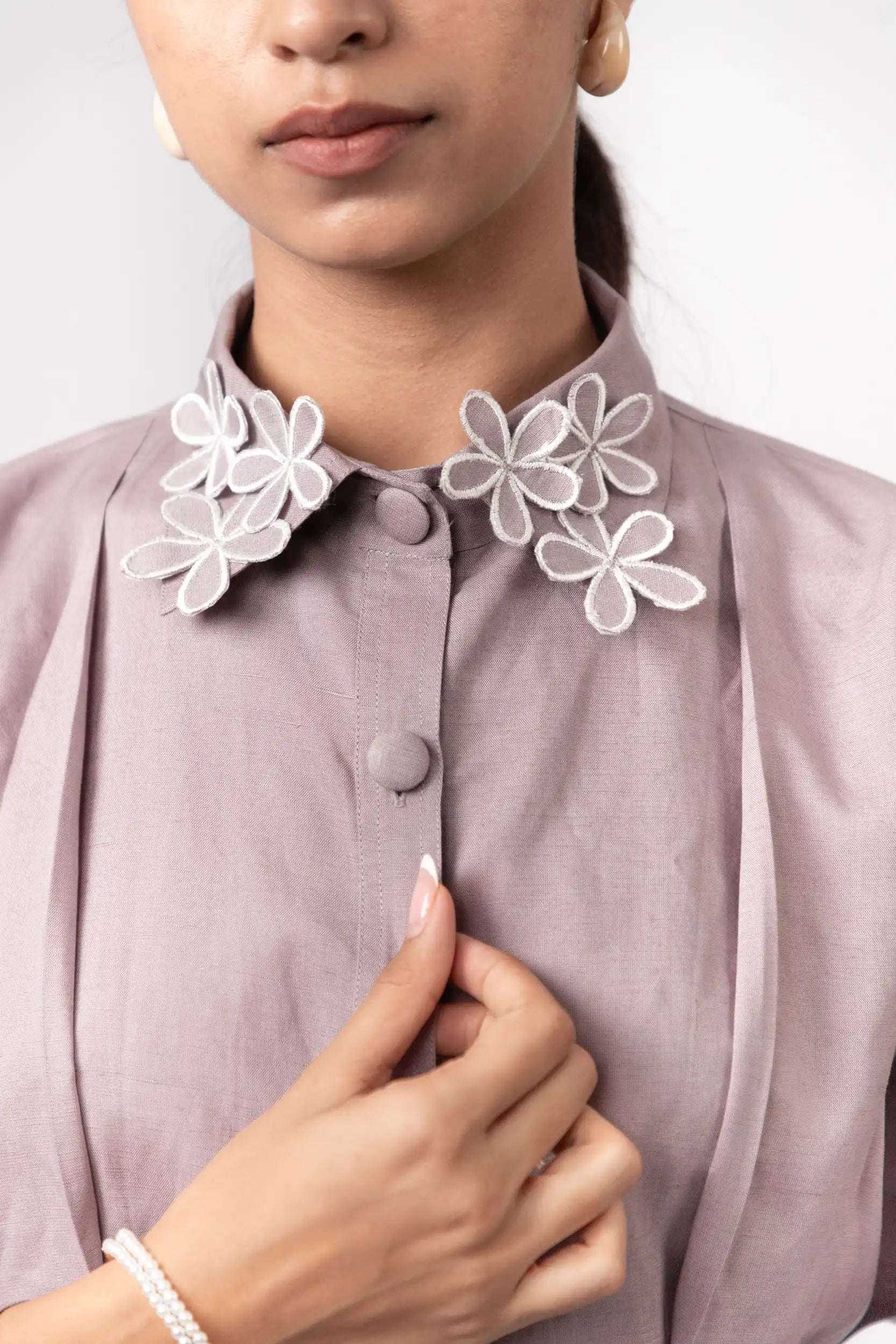 Purple Dove Blossom Shirt by Enhyphen