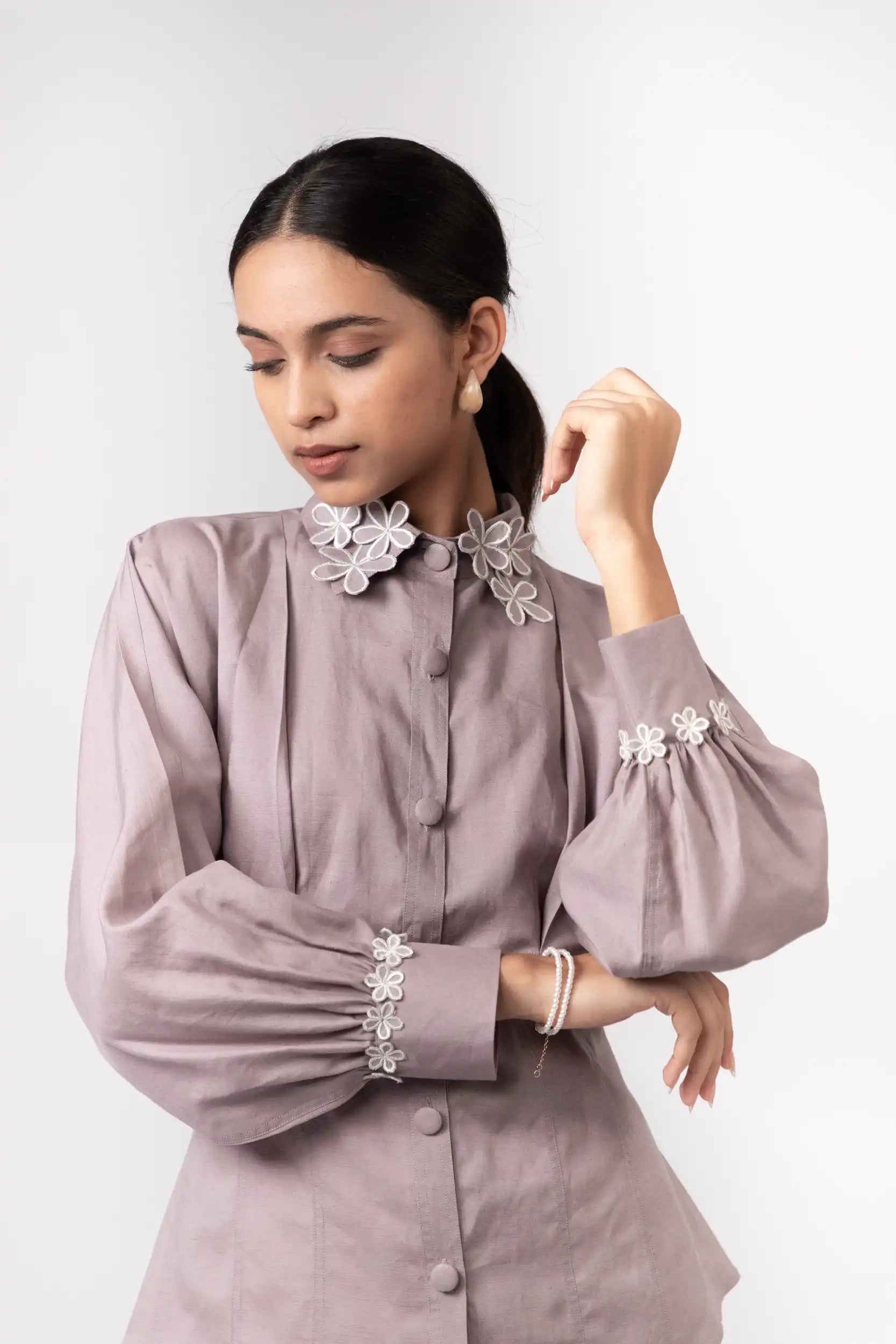 Purple Dove Blossom Shirt by Enhyphen The Label