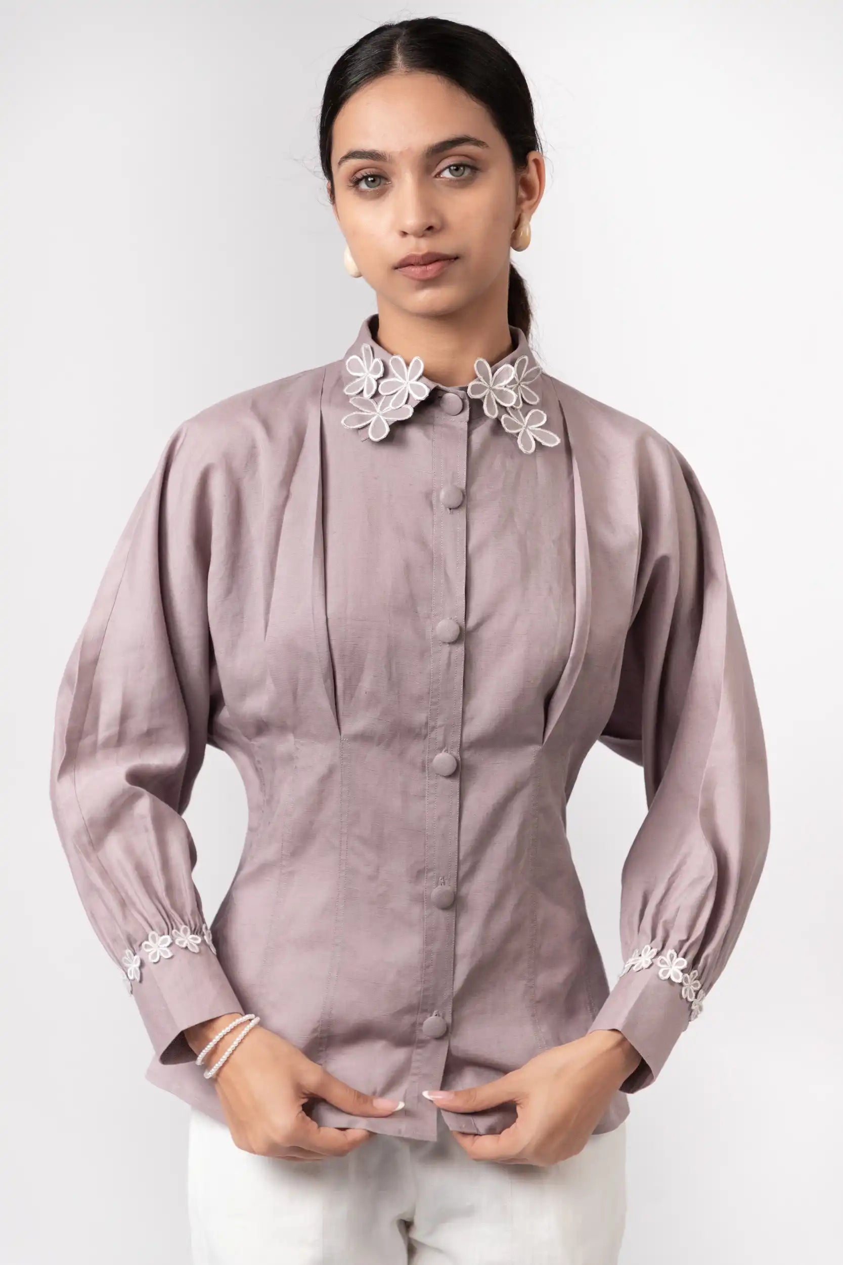 Purple Dove Blossom Shirt by Enhyphen The Label