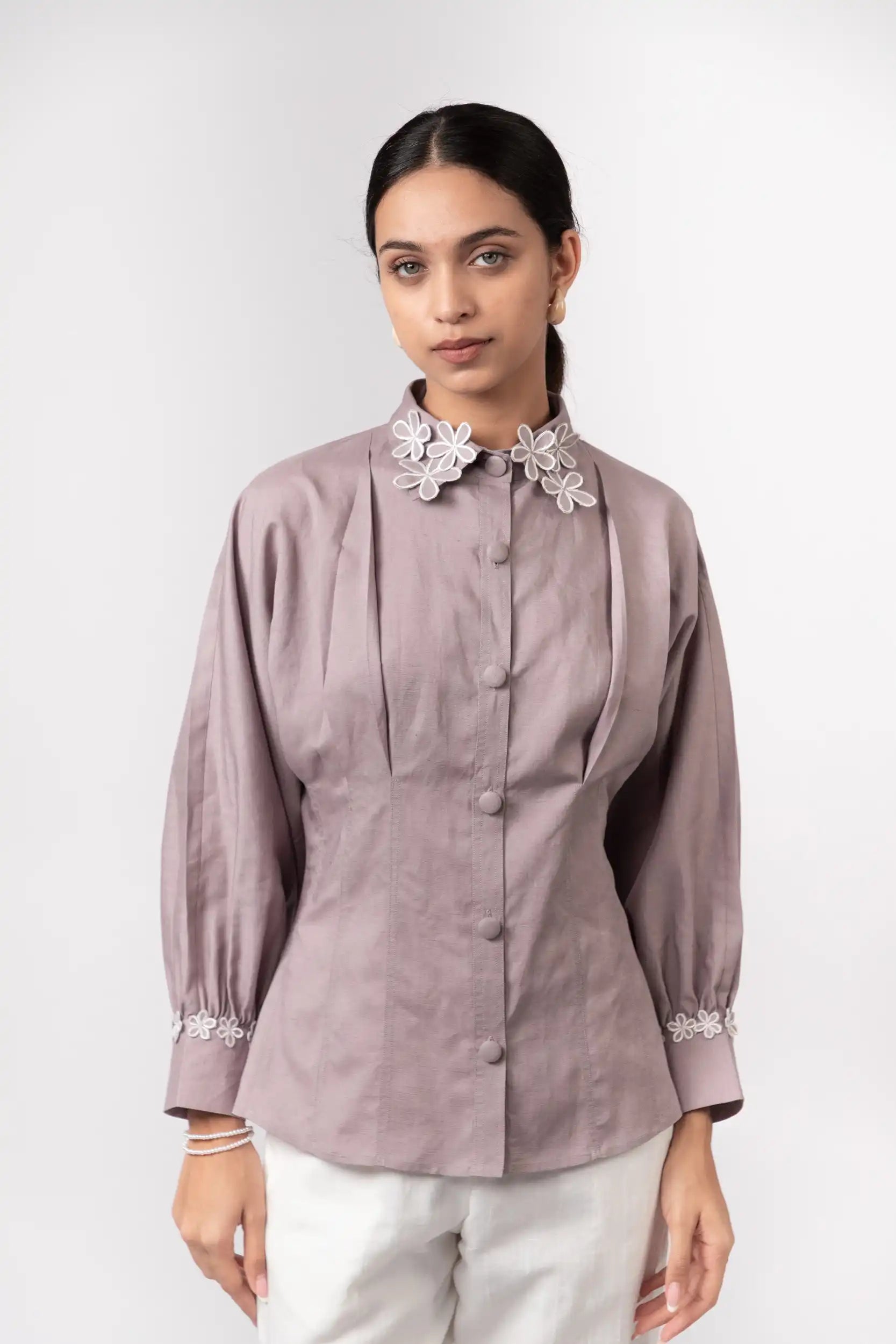 Purple Dove Blossom Shirt by Enhyphen The Label