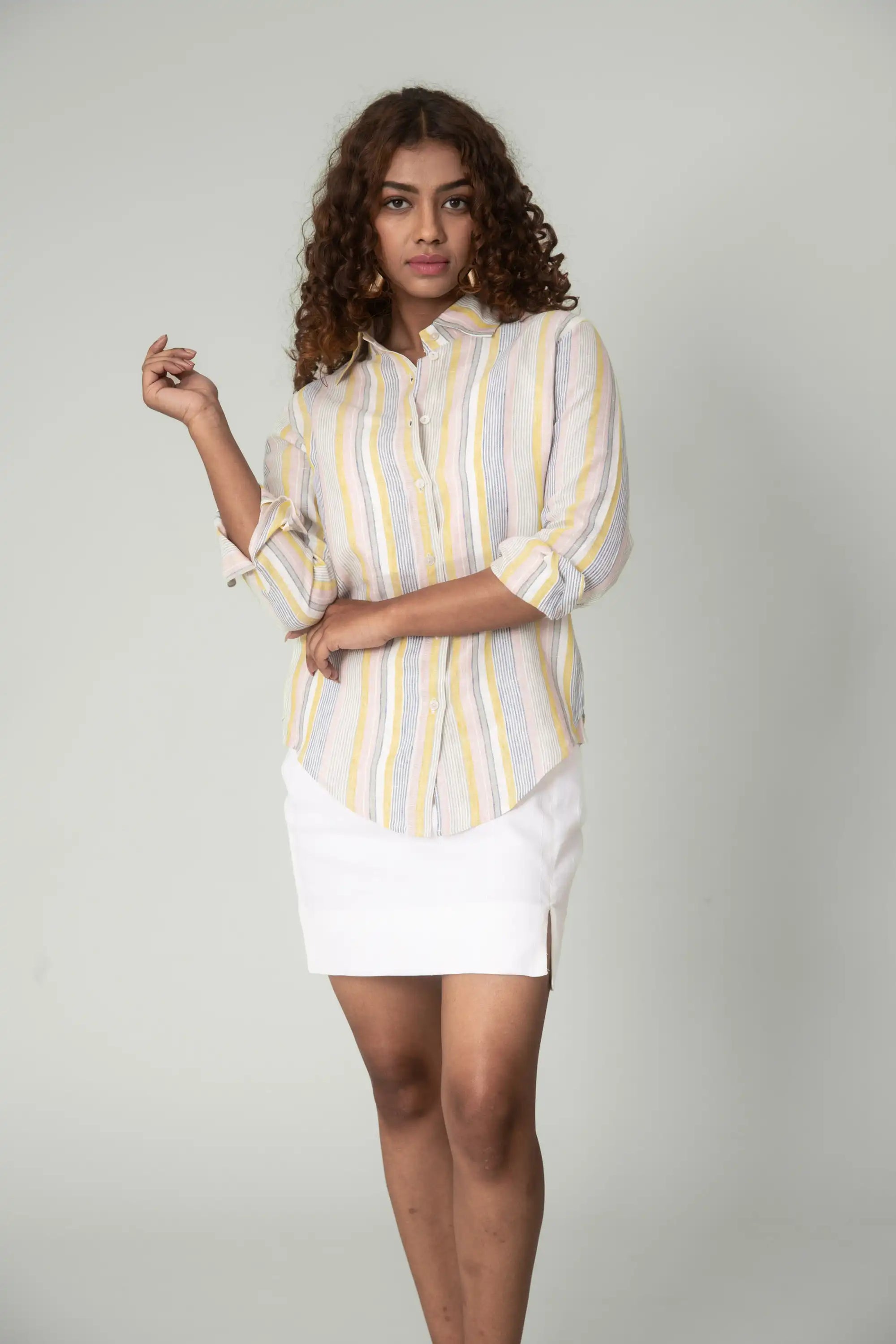 Striped Linen Shirt by Enhyphen The Label