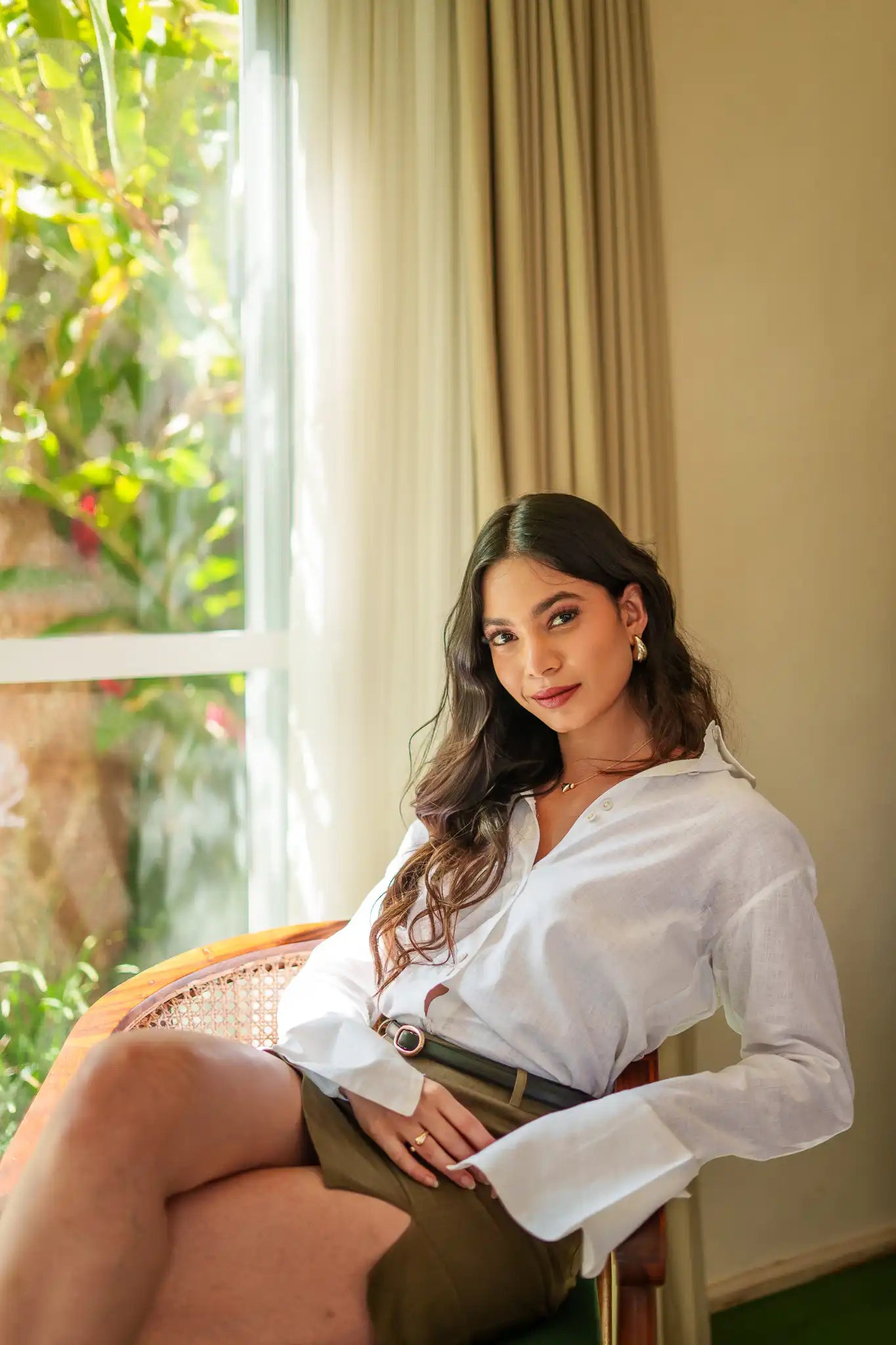 White Flared Cuff Shirt by Enhyphen The Label