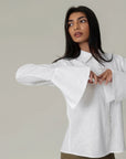 White Flared Cuff Shirt by Enhyphen The Label