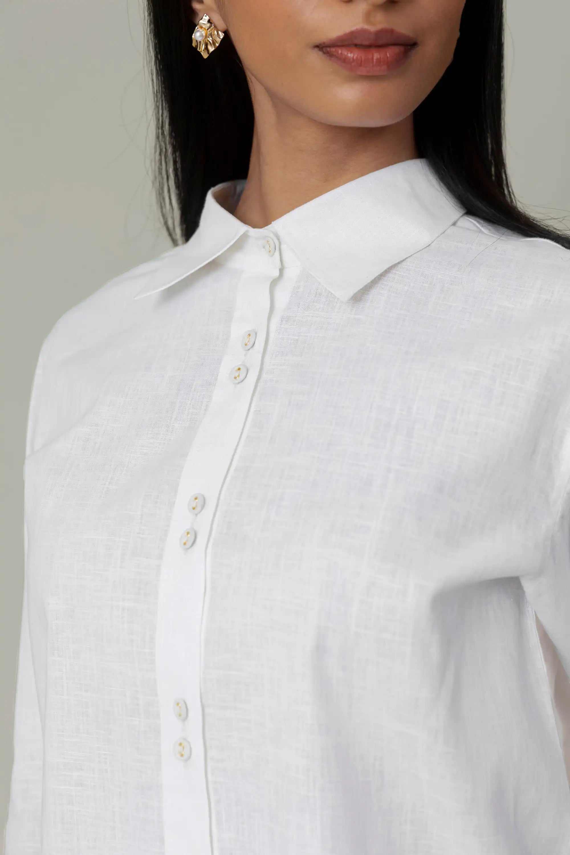  White Flared Cuff Shirt by Enhyphen The Label