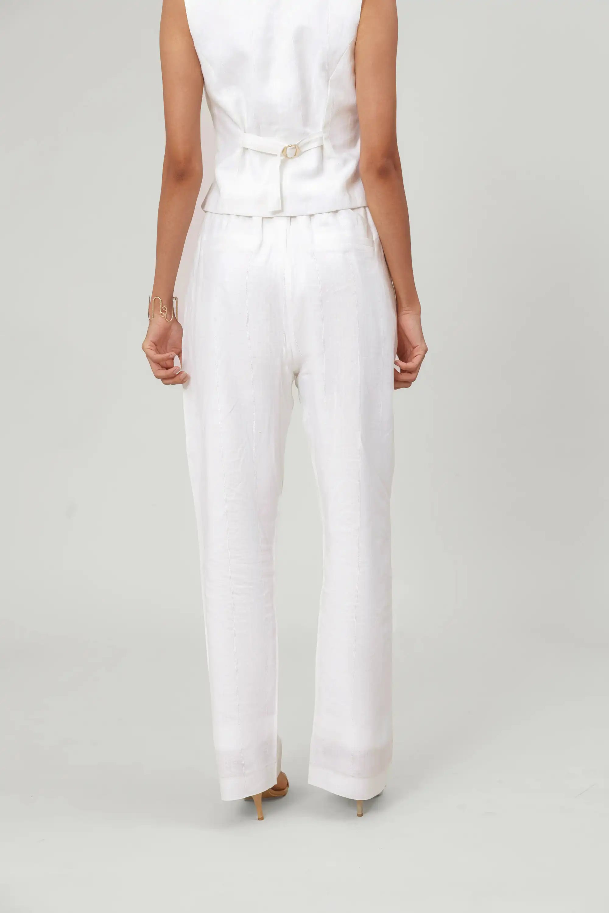  White Linen Trousers by Enhyphen 