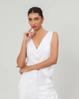 White Linen Vest by Enhyphen The Label