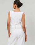 White Linen Vest by Enhyphen The Label