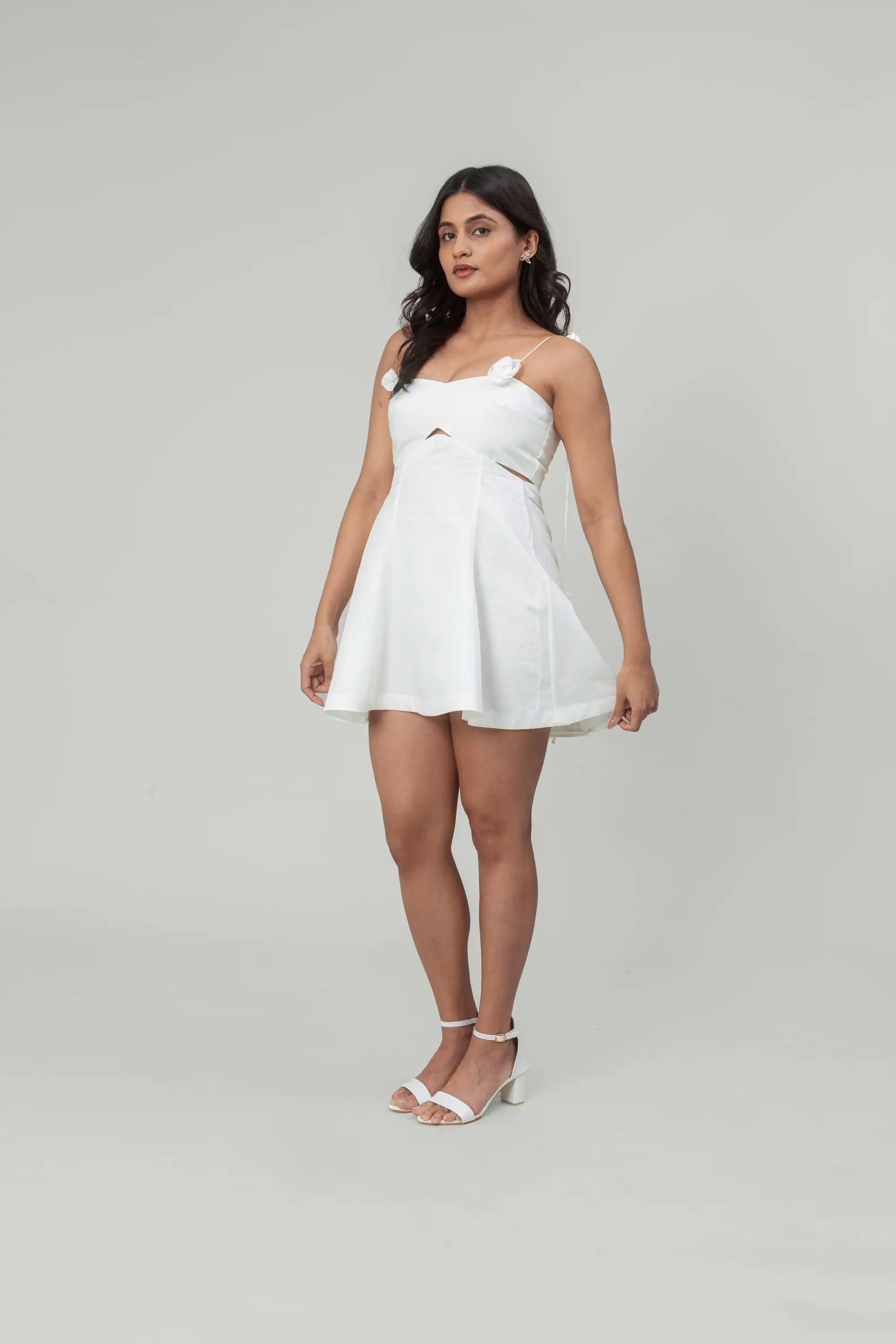 White Rose Mini Dress by Enhyphen The Label