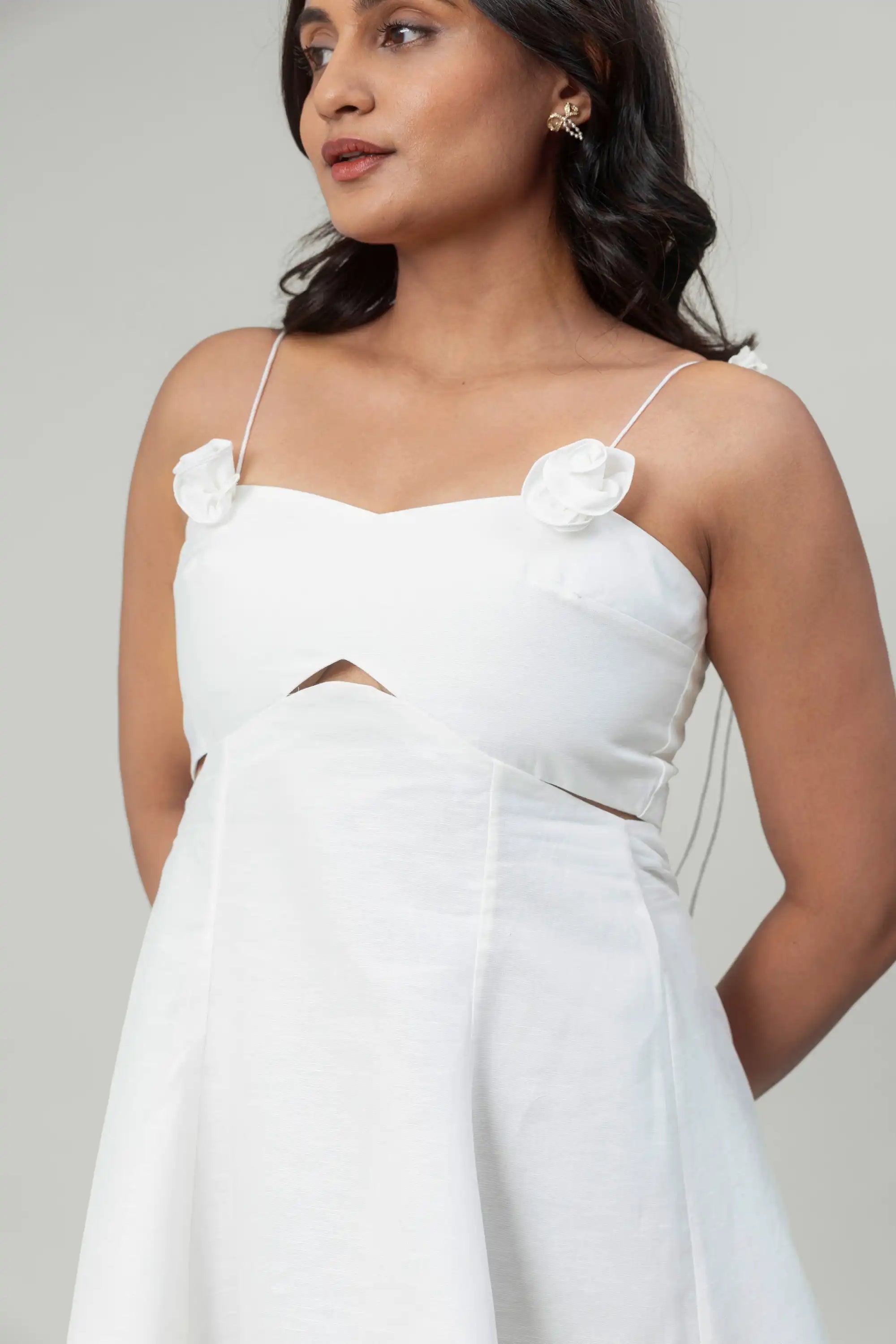White Rose Mini Dress by Enhyphen The Label