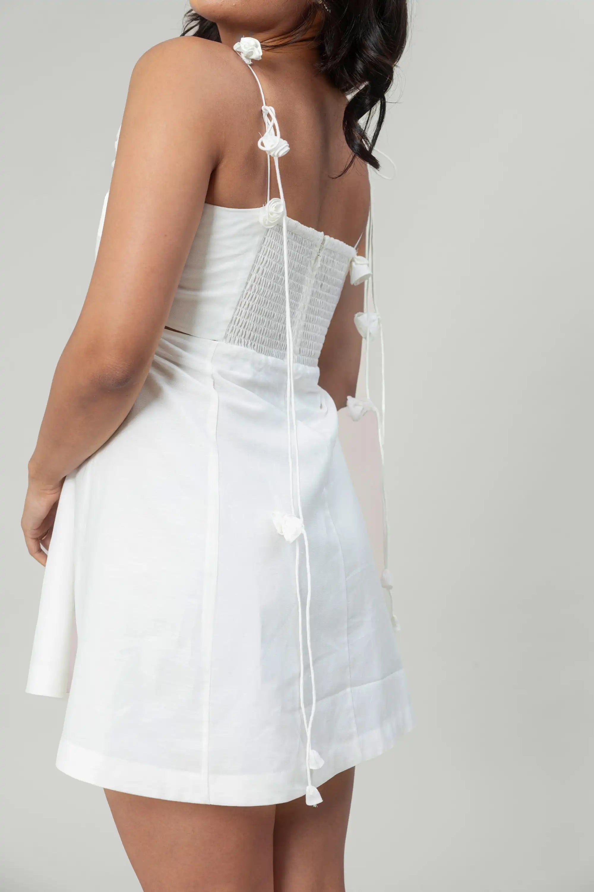 White Rose Mini Dress by Enhyphen The Label